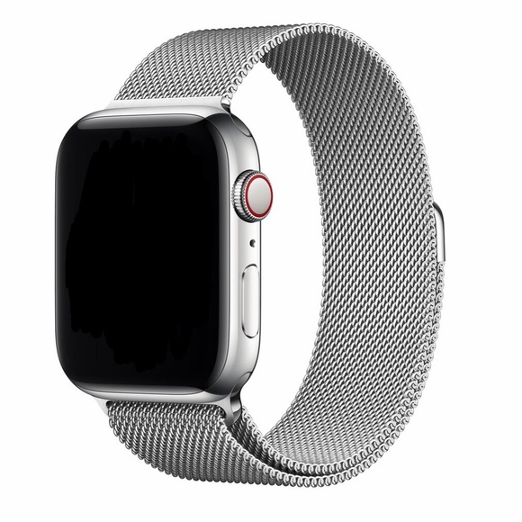 NEW SiLVER Milanese Loop Band Apple Watch 42/44/45/49mm Stainless Steel Metal - Picture 1 of 8